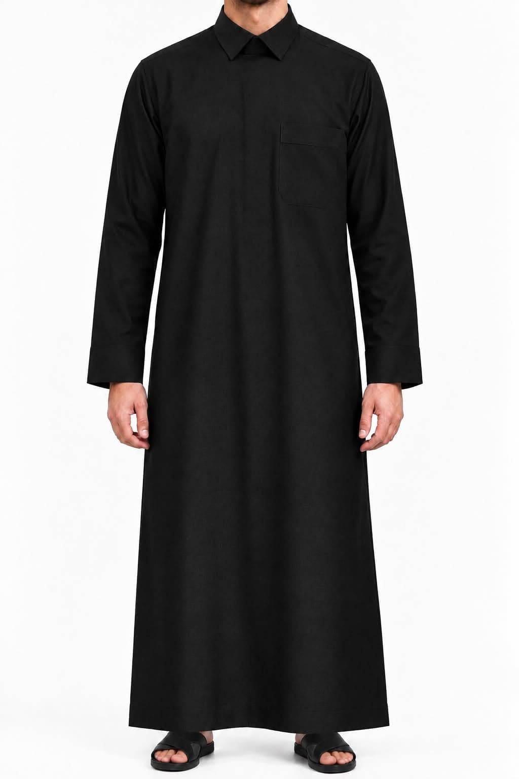 Qamis saoudien noir